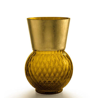 Nason Moretti Basilio big vase with gold edge - Murano glass Nason Moretti Amber - Buy now on ShopDecor - Discover the best products by NASON MORETTI design