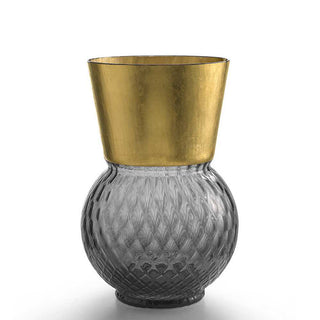 Nason Moretti Basilio big vase with gold edge - Murano glass Nason Moretti Grey - Buy now on ShopDecor - Discover the best products by NASON MORETTI design