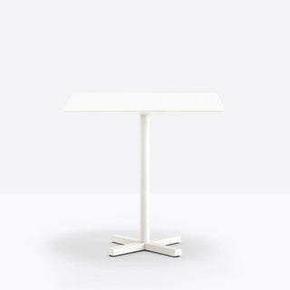 Pedrali Bold 4750 table H.73 cm. with white solid laminate top 70x70 cm. outdoor - Buy now on ShopDecor - Discover the best products by PEDRALI design