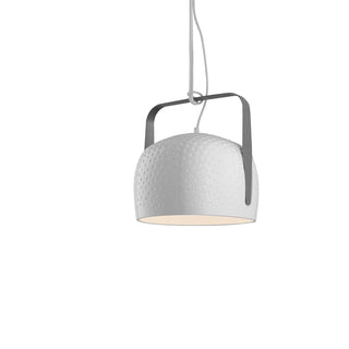 Karman Bag suspension lamp diam. 32 cm. ceramic with texture Glossy white - Buy now on ShopDecor - Discover the best products by KARMAN design