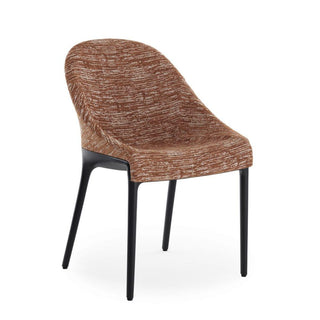 Kartell Eleganza Ela armchair in Melange fabric with black structure Kartell Melange 5 Rust - Buy now on ShopDecor - Discover the best products by KARTELL design