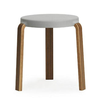 Normann Copenhagen Tap polypropylene stool with walnut legs h. 43 cm. Normann Copenhagen Tap Grey - Buy now on ShopDecor - Discover the best products by NORMANN COPENHAGEN design