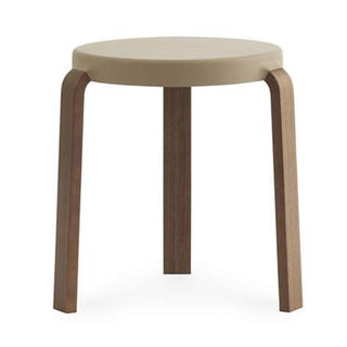 Normann Copenhagen Tap polypropylene stool with walnut legs h. 43 cm. Normann Copenhagen Tap Sand - Buy now on ShopDecor - Discover the best products by NORMANN COPENHAGEN design