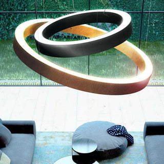 Panzeri Golden Ring suspension lamp bi-emission LED diam. 120 cm - Buy now on ShopDecor - Discover the best products by PANZERI design