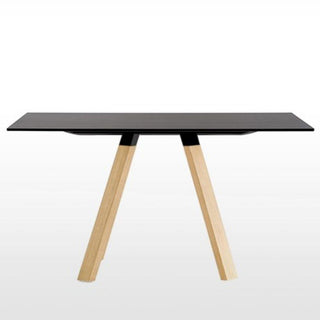 Pedrali Arki-table Fenix 139x139 cm. in black solid laminate - Buy now on ShopDecor - Discover the best products by PEDRALI design