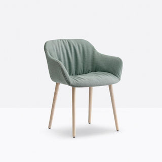 Pedrali Babila XL 2753R padded armchair in fabric with ash legs - Buy now on ShopDecor - Discover the best products by PEDRALI design
