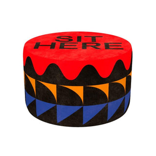 Qeeboo Oggian Sit Here Red M pouf - Buy now on ShopDecor - Discover the best products by QEEBOO design