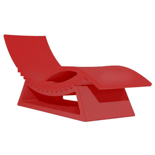 Slide Tic Tac Chaise longue Polyethylene by Marco Acerbis Flame red - Buy now on ShopDecor - Discover the best products by SLIDE design