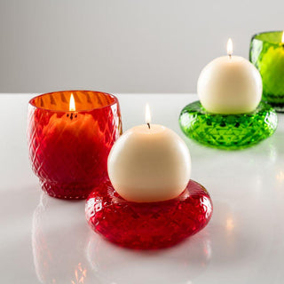 Venini Faville 100.72 candle holder red diam. 10 cm. - Buy now on ShopDecor - Discover the best products by VENINI design