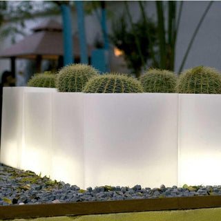 Vondom Cubo vase 40x40 h. 40 cm. LED bright white by Studio Vondom - Buy now on ShopDecor - Discover the best products by VONDOM design